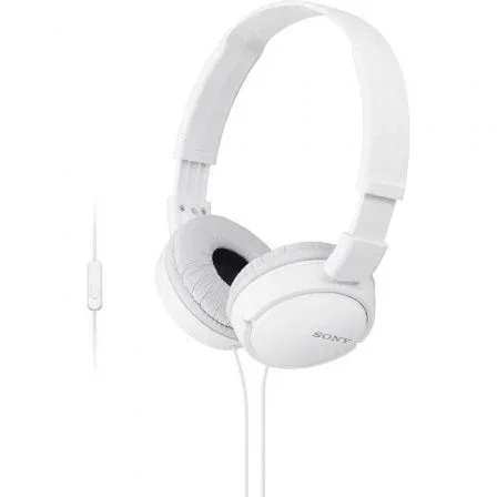 Sony Auriculares MDRZX110APW Blancos con Micrófono, Diadema Circumaural Cerrada, Conexión Alámbrica Jack 3.5 mm Chapado en Oro Sony Auriculares MDRZX110APW Blancos con Micrófono, Diadema Circumaural Cerrada, Conexión Alámbrica Jack 3.5 mm Chapado en Oro